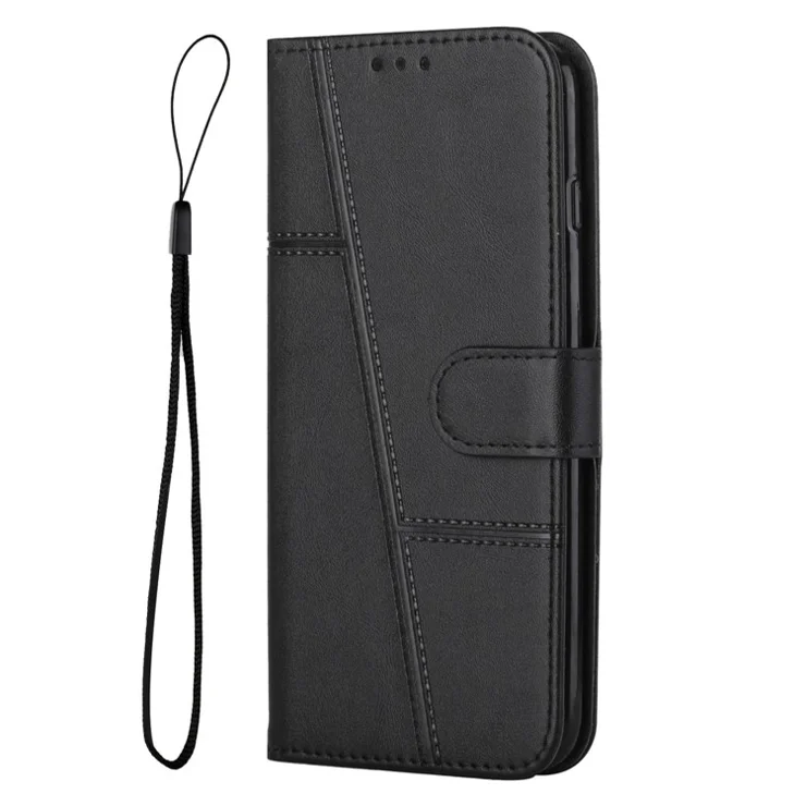 For TECNO Spark Go 2023 4G Wallet Phone Case Stand PU Leather Protective Phone Cover - Black