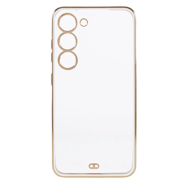 For Samsung Galaxy S22+ 5G Phone TPU Case Dual Color Electroplating Cell Phone Cover - White