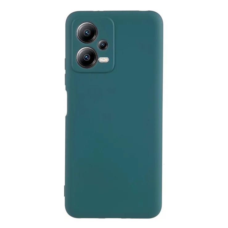 For Xiaomi Poco X5 5G / Redmi Note 12 5G (India) Cell Phone Case TPU 2.0mm Thick Arc Edge Phone Cover - Blackish Green