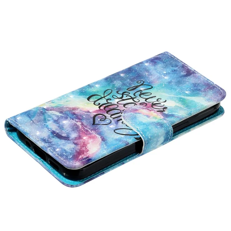 For Google Pixel 7 Pro 5G Flip Stand Phone Case 3D Pattern Printing PU Leather Wallet Phone Folio Cover with Strap - Starry Sky