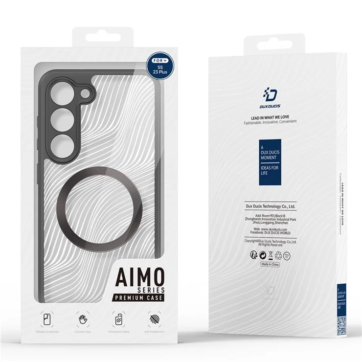 DUX DUCIS Aimo Series Magnetic Case for Samsung Galaxy S23+ Compatible with MagSafe TPU+PC Matte Phone Cover (REACH Certification) - Black