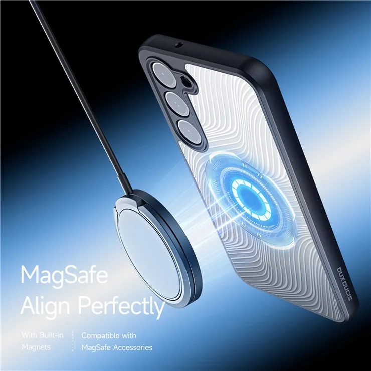 DUX DUCIS Aimo Series Magnetic Phone Case for Samsung Galaxy S23 , TPU+PC Matte Cover Compatible with MagSafe (REACH Certification) - Black
