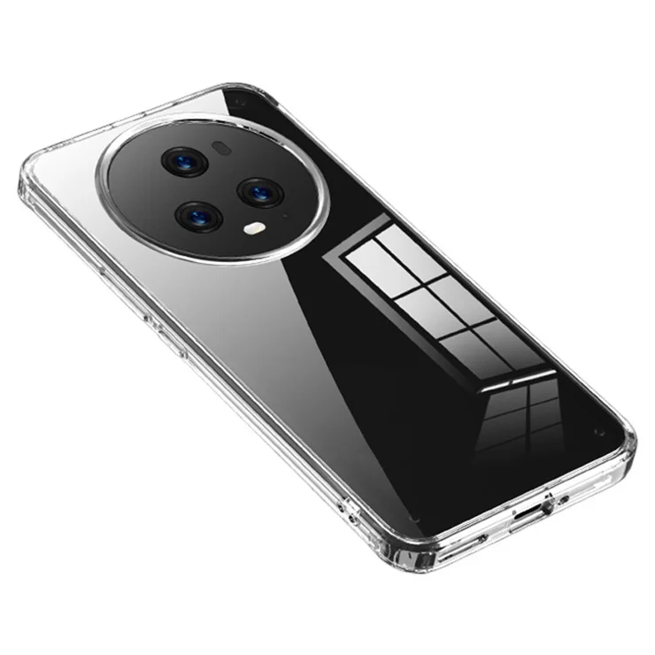 Cellphone Case for Honor Magic5 Pro PC+TPU Shockproof Airbag Protection Phone Cover - Transparent