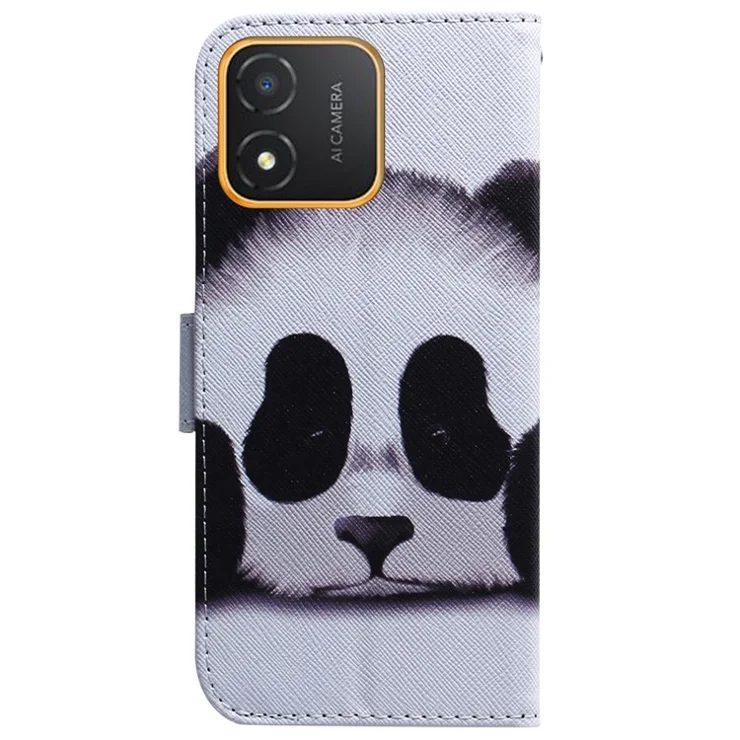 Phone Case for Honor X5 4G Wallet Stand Pattern Printing Folio Flip PU Leather Cover Shell - Panda