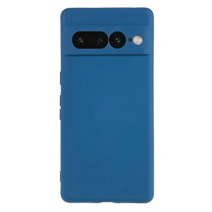 For Google Pixel 7 Pro 5G Soft TPU Phone Case Fiber Lining Rubberized Smartphone Cover - Sapphire