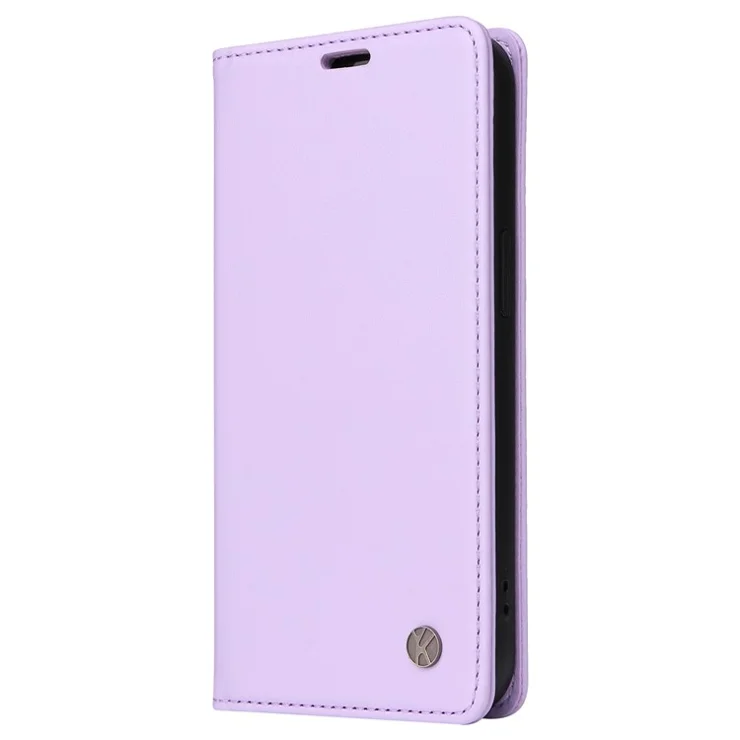 YIKATU Flip Wallet Case for Samsung Galaxy A04e 4G / F04 4G / M04 4G YK- 001 PU Leather Magnetic Auto-absorbed Stand Phone Cover - Light Purple