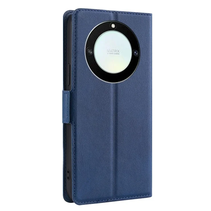 For Honor X40 5G PU Leather Smartphone Case Card Slot Phone Stand Cover - Blue
