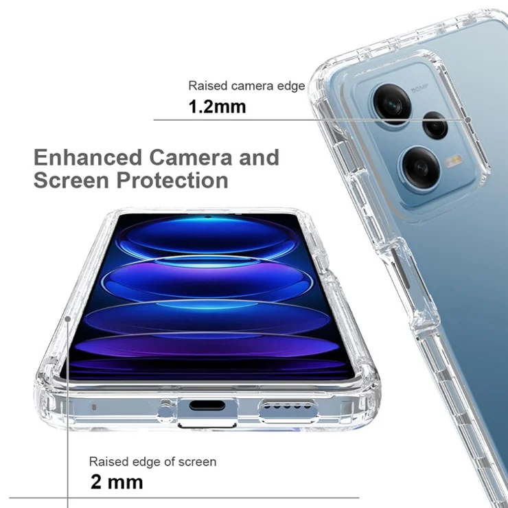 TPU + PC Phone Case for Xiaomi Redmi Note 12 Pro 5G / Note 12 Pro Speed 5G / Poco X5 Pro 5G Gradient Shockproof Cover - Gradient Blue