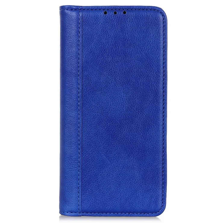For Google Pixel 8 Pro Anti-Scratch Litchi Texture Mobile Phone Case Split Leather+TPU Phone Cover Wallet - Blue