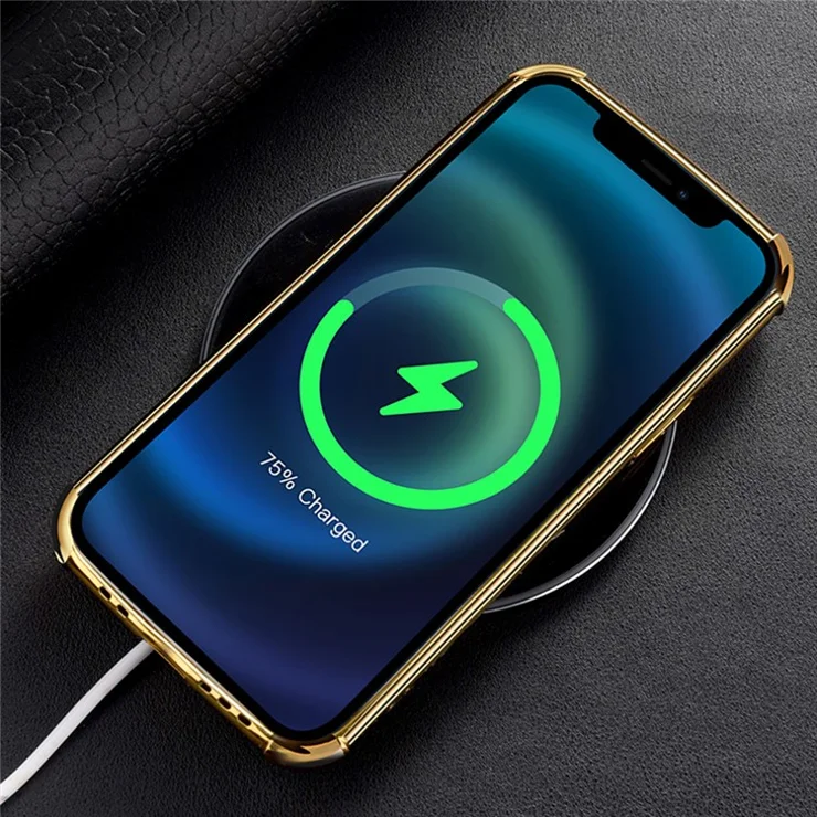 For iPhone 14 Pro 6D Electroplated Kickstand Phone Case PU Leather + TPU Crocodile Texture Back Cover - Green