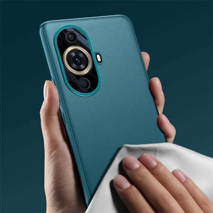 For Huawei nova 11 / nova 12s 4G / nova 12 Lite 4G Cell Phone Case Metal Lens Protection Leather Coated TPU+PC Cover (2nd Gen) - Black