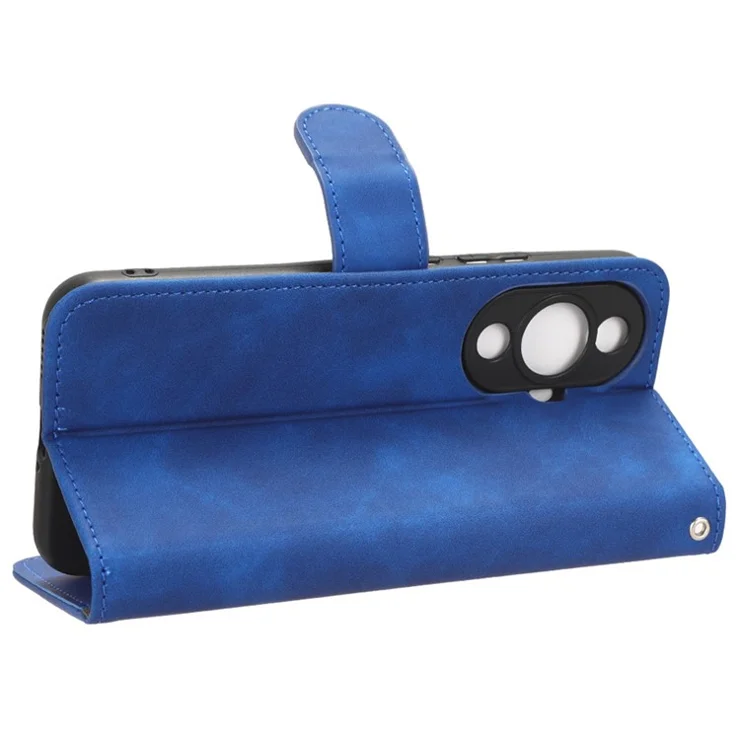 For Huawei nova 11 / nova 12s 4G / nova 12 Lite 4G PU Leather Wallet Anti-drop Shell Skin-touch Flip Stand Phone Case - Blue