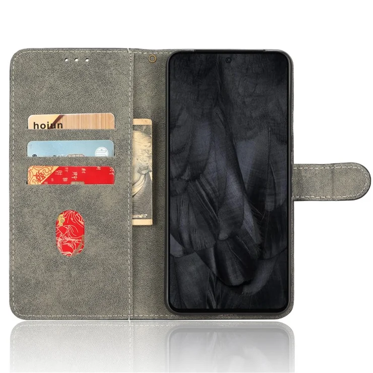 For Google Pixel 8 Pro PU Leather Phone Case Stand RFID Blocking Wallet Protection Cover with Strap - Purple