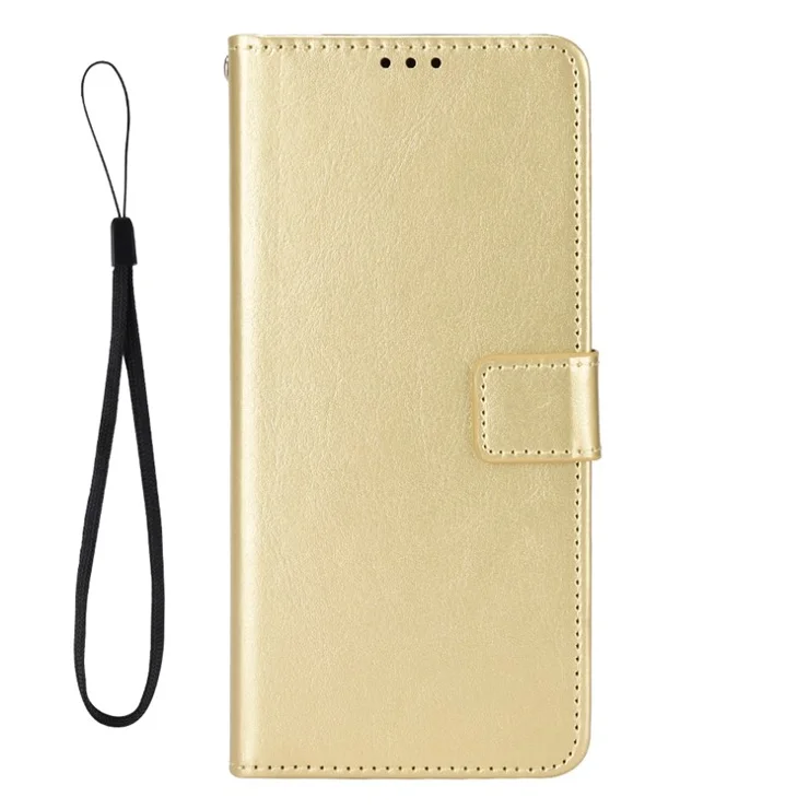 For Huawei nova 11 / nova 12s 4G / nova 12 Lite 4G Wallet Phone Case PU Leather+TPU Crazy Horse Texture Phone Cover with Stand Function - Gold