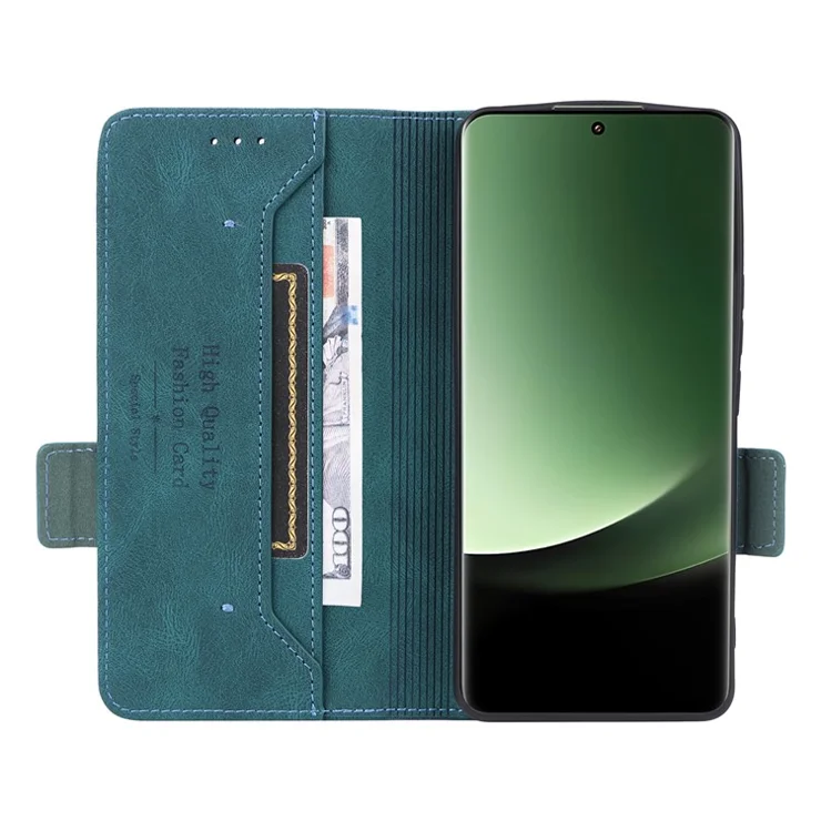 For Xiaomi 13 Ultra PU Leather Flip Folio Case Hardware Decor Wallet Stand Phone Cover - Blue