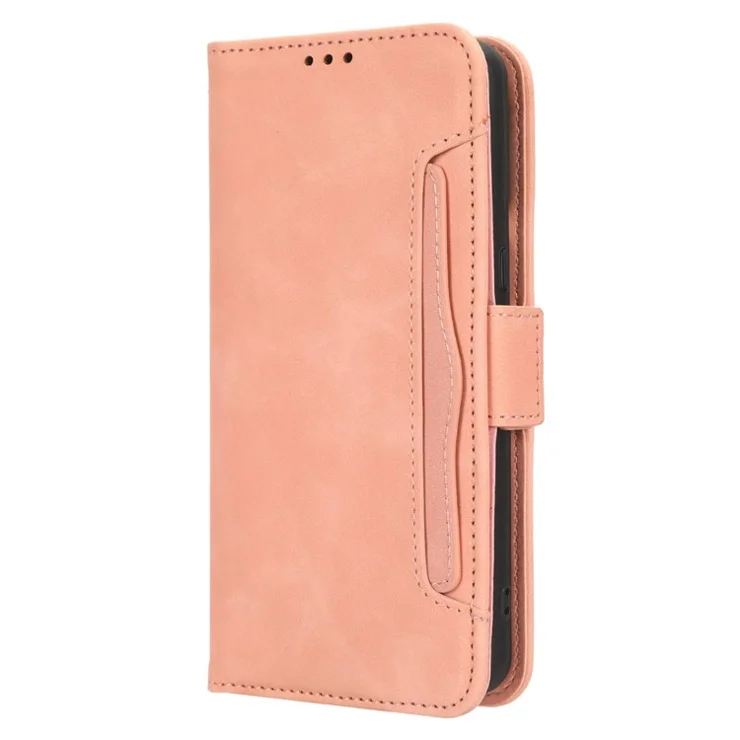 For Google Pixel 8 Pro Leather Phone Case Wallet Stand PU Leather Multiple Card Slots Cover - Pink