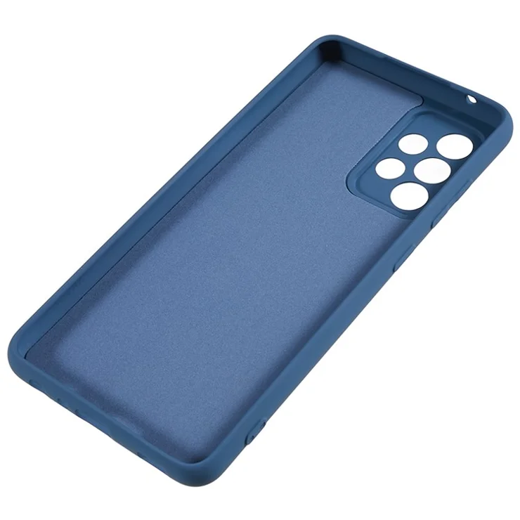 For Samsung Galaxy A52 4G / 5G / A52s 5G Rubberized Phone Case Fiber Lining TPU Back Cover - Sapphire