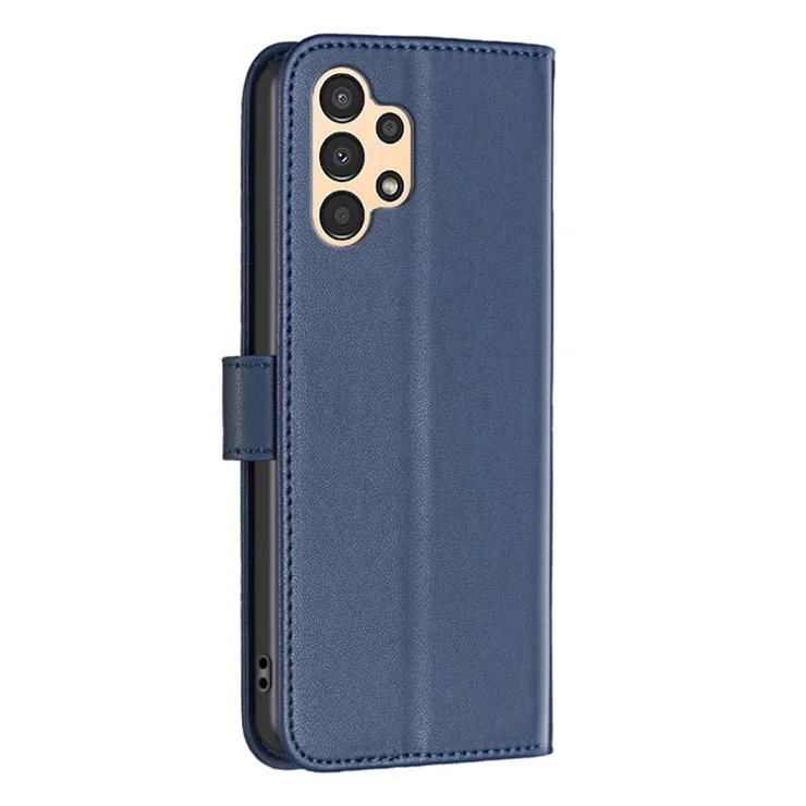 BINFEN COLOR BF17 For Samsung Galaxy A33 5G Phone Stand Case PU Leather + TPU Wallet Phone Cover - Blue