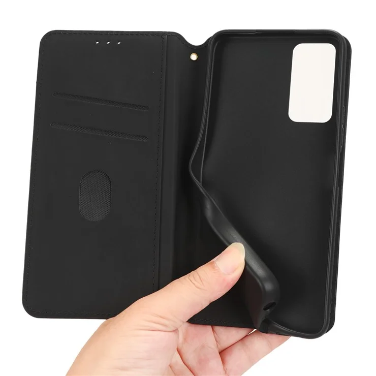 Wallet Shell for TCL 40 XL PU Leather Rhombus Imprinted Phone Case Flip Stand Cover - Red