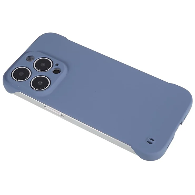 For iPhone 13 Pro Borderless Design Phone Case Rubberized Skin-Touch Hard PC Cover - Lavender Grey