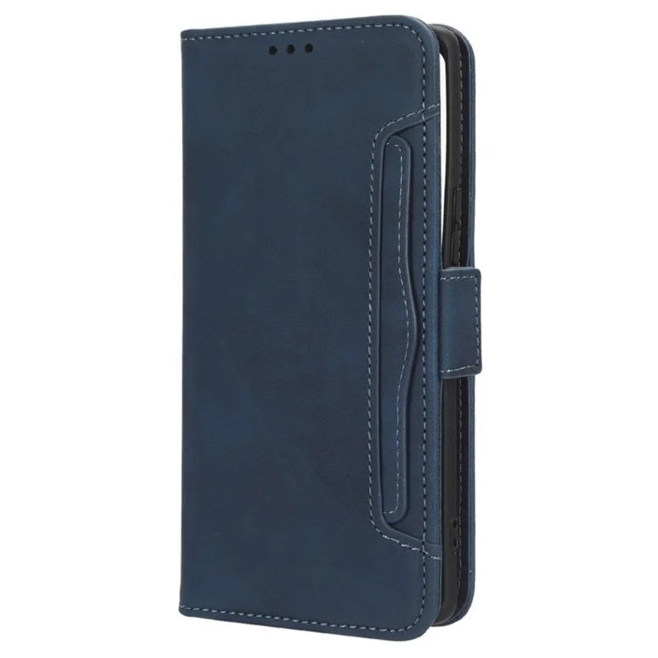 For vivo V29 5G / S17 5G / S17 Pro 5G / S17t 5G Multiple Card Slots PU Leather Phone Cover Foldable Stand Case Wallet Phone Shell - Blue