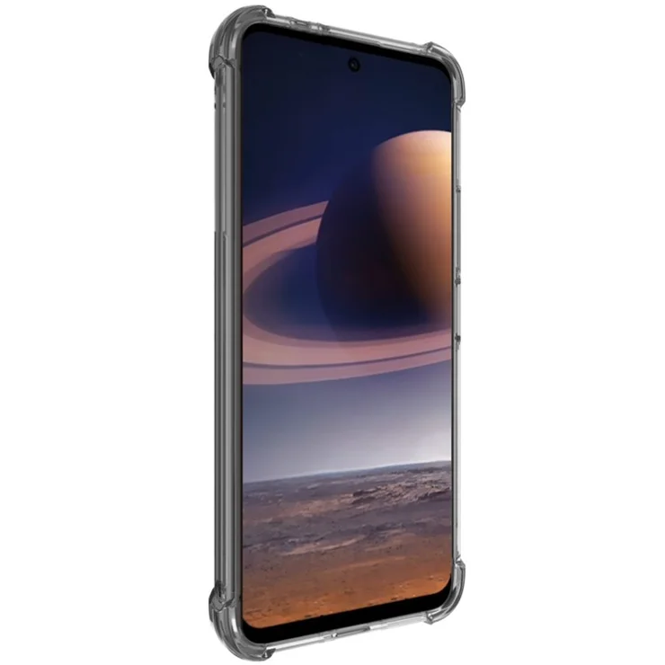 IMAK For HTC U23 / U23 Pro 5G Phone Case Soft TPU Clear Back Cover with Airbag Corners Protection - Transparent Black