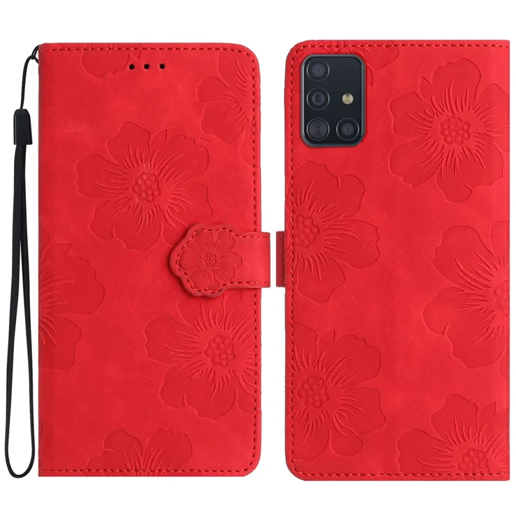 For Samsung Galaxy A71 4G SM-A715 Flowers Imprinted Phone