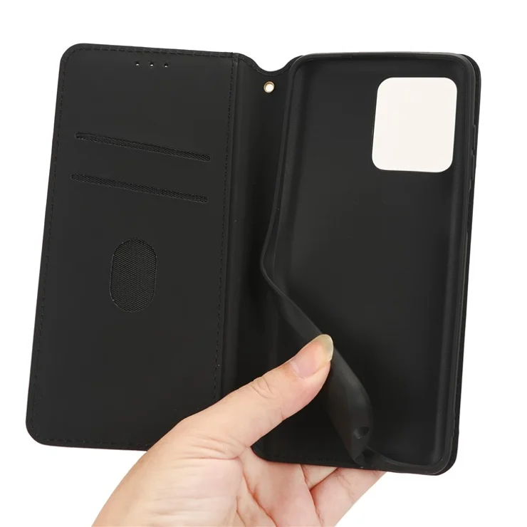 For Motorola Moto G Stylus (2023) Stand Case Rhombus Imprinted Shell PU Leather Phone Cover - Brown