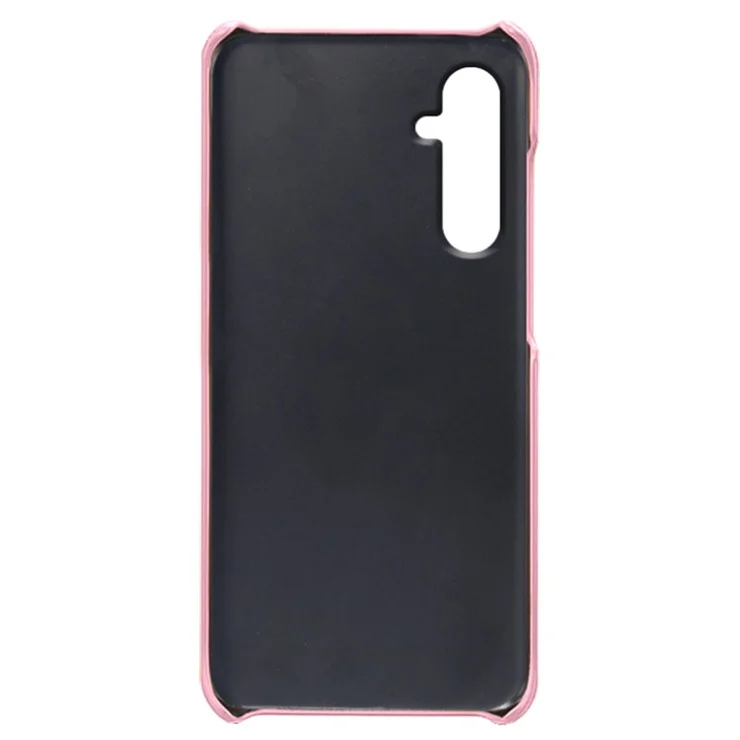For Samsung Galaxy M54 5G / F54 5G Calf Texture Phone Case Shockproof PU Leather+PC Smartphone Cover - Rose Gold
