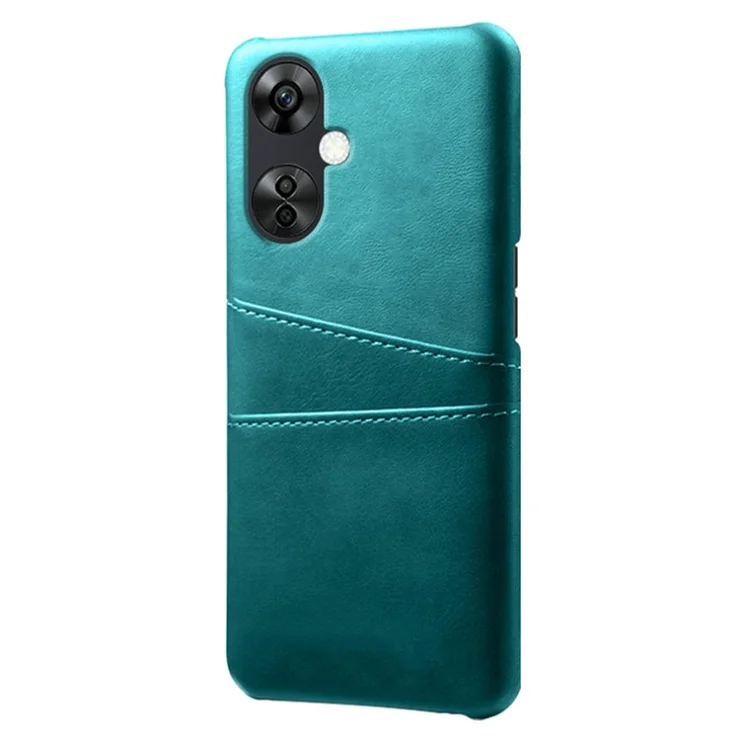 For OnePlus Nord CE3 5G / CE 3 Lite 5G / Nord N30 5G PU Leather Coated PC Case Cover Mobile Phone Shell with Dual Card Slots - Green
