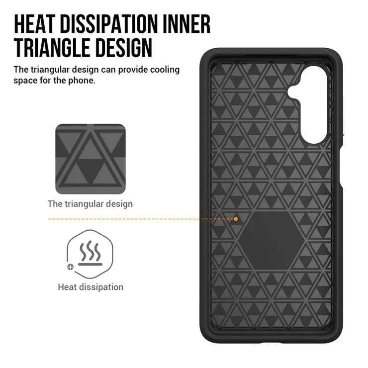 For Samsung Galaxy M54 5G / F54 5G Anti-drop Phone Case TPU+PC Shockproof Phone Cover - Purple