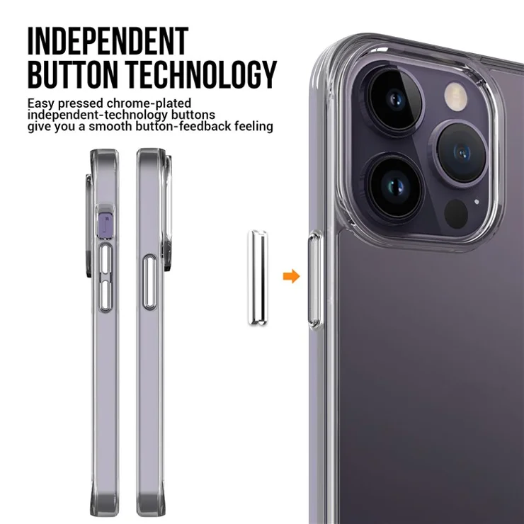 Space Series For iPhone 15 Pro Max Anti-yellowing Clear TPU+PC Phone Case Military Grade Drop-proof Cover