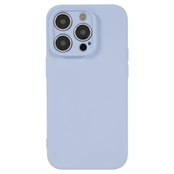Rubberized Candy Color Shell for iPhone 15 Pro Soft TPU + Fiber Lining Phone Case Phone Cover - Light Purple