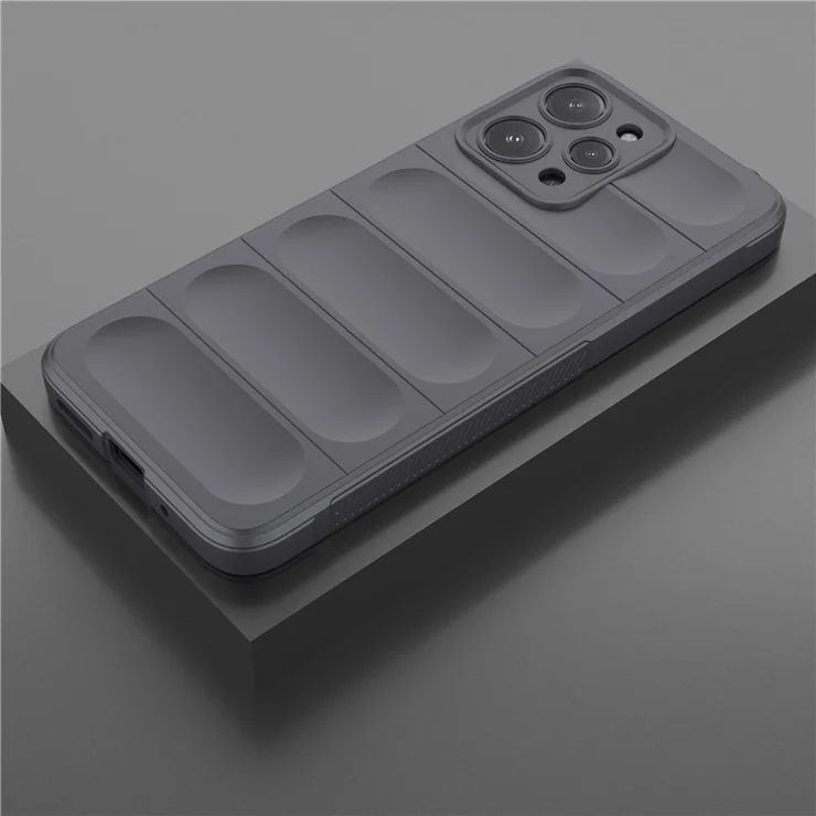TPU Phone Case for Xiaomi Redmi 12 4G , Rugged Back Dropproof Cover - Dark Grey