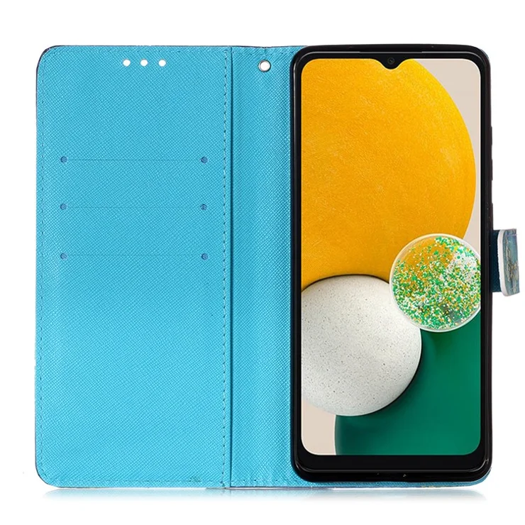 For Samsung Galaxy S23 FE Leather Case 3D Pattern Printing Wallet Stand Mobile Cover with Strap - Grey Owl
