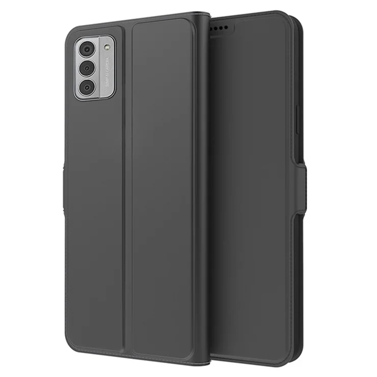 Magnetic PU Leather Stand Cover For Nokia G42 , Card Slot Phone Shell Full Protection Flip Case - Black