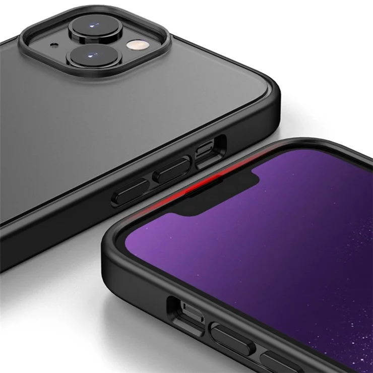 Magic Series for iPhone 14 Plus TPU + PC Phone Case Translucent Matte Anti-Fingerprint Cover - Dark Purple