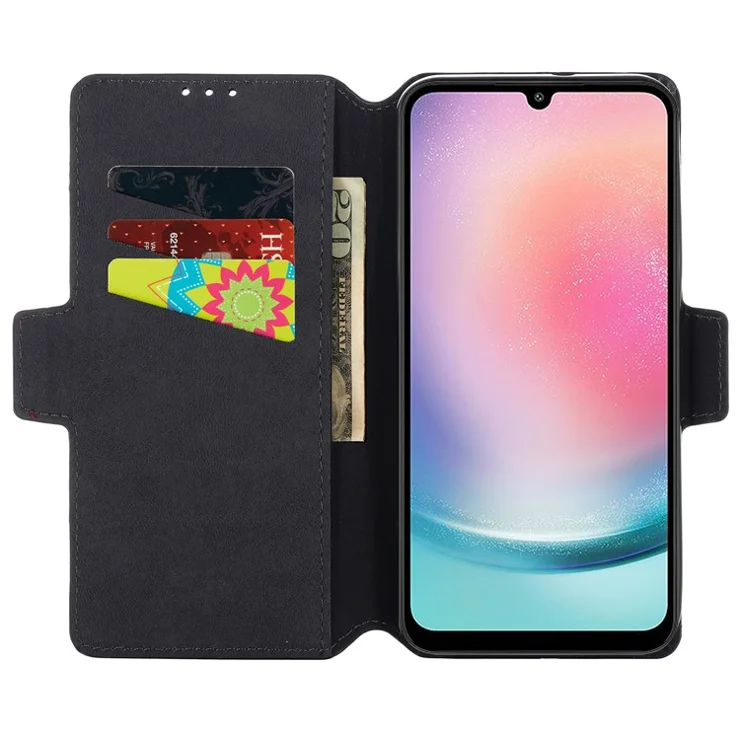 MUXMA MX115 For Samsung Galaxy A24 4G (162.1 x 77.6 x 8.3mm) Phone Case Cross Texture PU Leather Stand Wallet Flip Cover - Gold