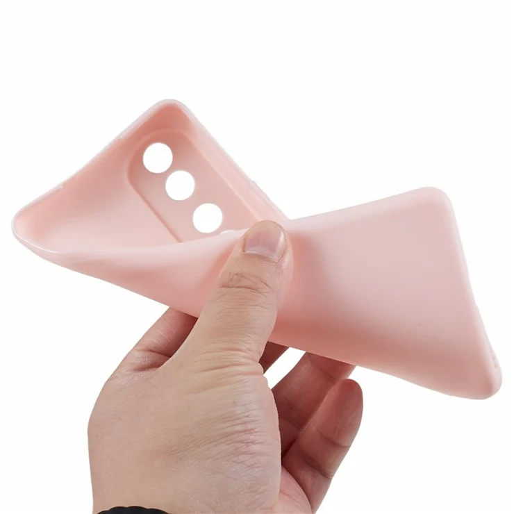For Honor 90 Precise Cutout Candy Color Phone Shell Glossy TPU Case Soft Smartphone Back Cover - Light Pink