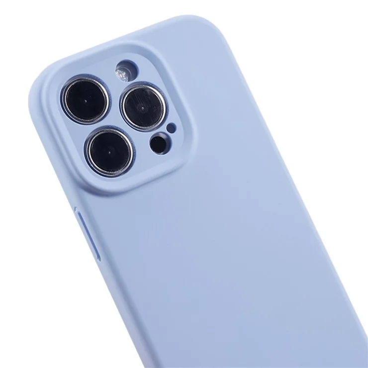 For iPhone 15 Pro Max Liquid Silicone+PC Phone Cover Precise Cutout Anti-scratch Phone Case - Cyan