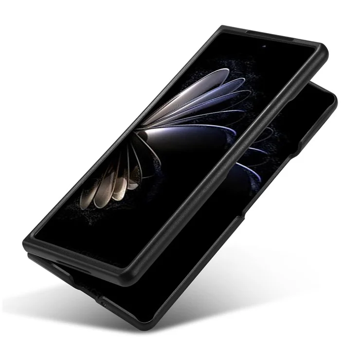LC.IMEEKE Back Cover for Xiaomi Mix Fold 2 5G , Mobile Phone Carbon Fiber Texture PU Leather+TPU+EVA Case