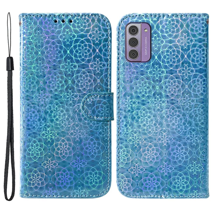 For Nokia G42 Dazzling Flower Pattern Anti-drop Case PU Leather