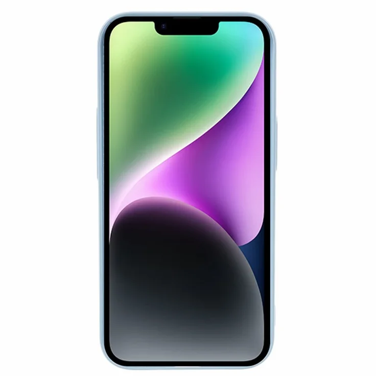 KSTDESIGN Icenets Series For iPhone 14 Hollow Heat Dissipation Case Anti-Scratch PC Phone Cover with Lens Film - Cyan