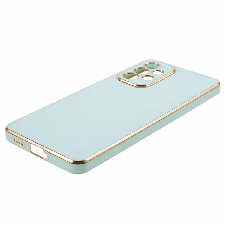 6D Electroplating Phone Case for Samsung Galaxy A52 4G / A52 5G / A52s 5G , Soft TPU Glossy Protective Cover - Cyan