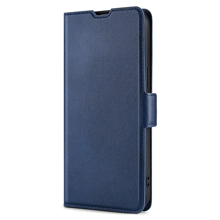 For iPhone 15 Pro Max Phone Case Shockproof Card Slot TPU+PU Leather Shell Phone Stand Cover - Blue