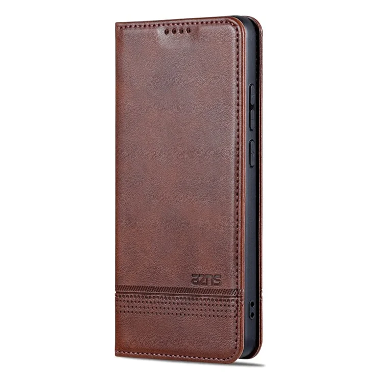 AZNS For Oppo A78 4G Phone Cover PU Leather Flip Wallet Stand Case Magnetic Phone Shell - Coffee