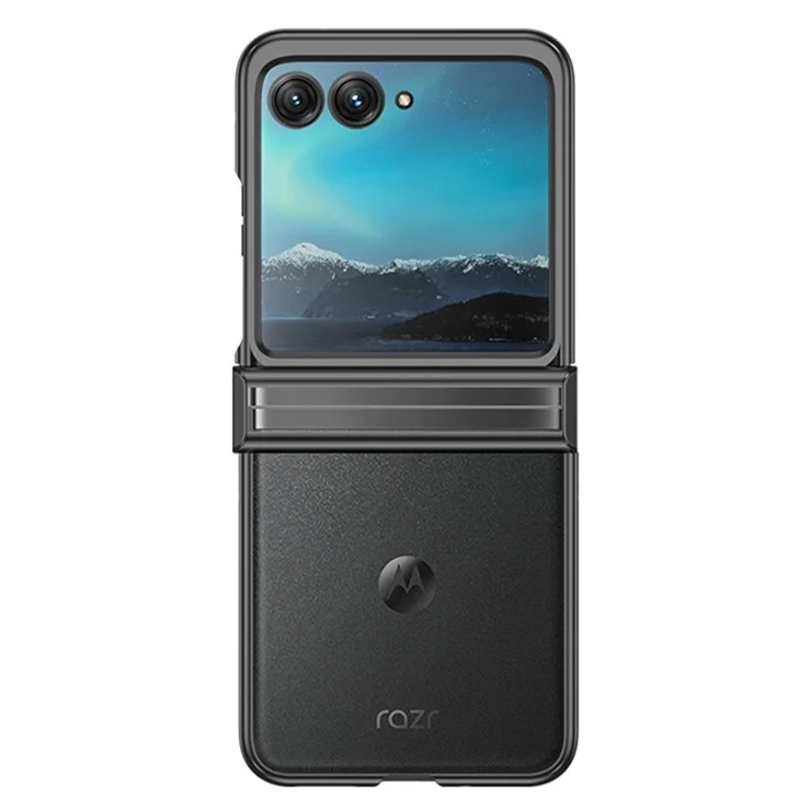 For Motorola Razr 40 Ultra 5G Anti-Scratch Hard PC Phone Case Hinde Protection Electroplating Cover - Black