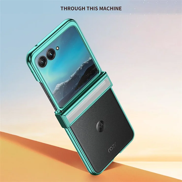 For Motorola Razr 40 Ultra 5G Anti-Scratch Hard PC Phone Case Hinde Protection Electroplating Cover - Black