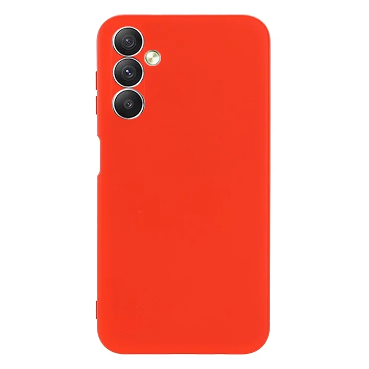 Liquid Silicone Phone Case for Samsung Galaxy F34 5G / M34 5G , Soft Lining Shockproof Phone Cover Shell - Red