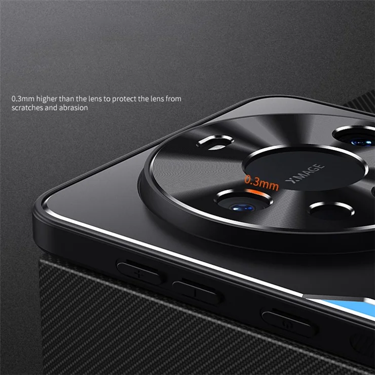 For Huawei Mate 60 Kickstand Phone Case Aluminum Alloy + TPU Shockproof Protective Cover - Silver